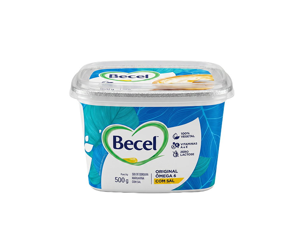 MARGARINA MÉDIA COM SAL 36 % BECEL 500 G (CX 12 UN)